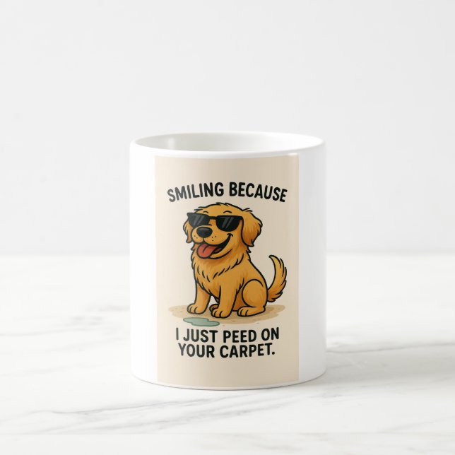 Rolig Golden Retriever-mugg  Kaffemugg (Center)