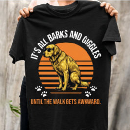 Rolig Golden Retriever Retro Solnedgång Klumpig Hu T Shirt