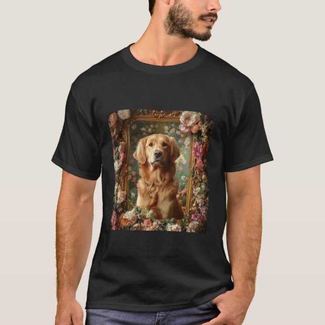 Rolig Golden Retriever T Shirt (Framsida)