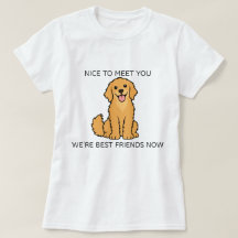 Rolig Golden Retriever T-shirt – Vi är bästa vänne