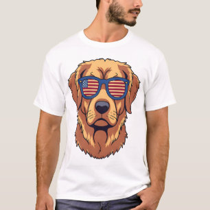 Rolig Golden Retriever - USA Hundälskare Grafisk K T Shirt