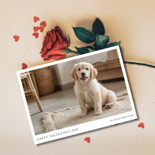 Rolig Golden Retriever Valpnthund Foto Alla Hjärta Julkort