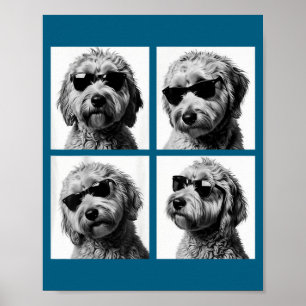 Rolig Goldendoodle Meme Söt Doodle Fotobås Poster