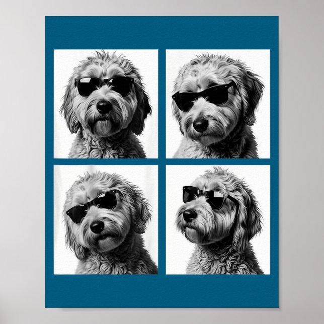 Rolig Goldendoodle Meme Söt Doodle Fotobås  Poster (Framsidan)
