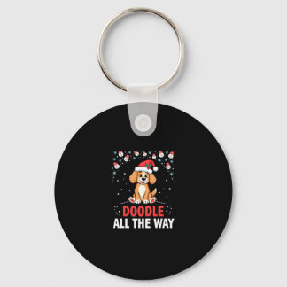 Rolig Goldendoodle Tomtehatt Ch Nyckelring
