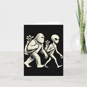 Rolig Golf Bigfoot Sasquatch Utomjording Ufo Golfa Kort