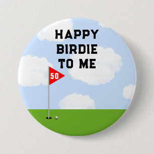 Rolig golf födelsedag knapp