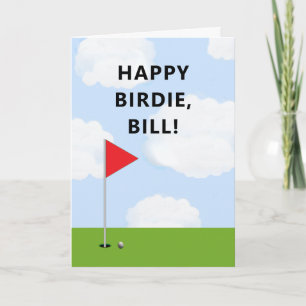 Rolig golf födelsedag kort
