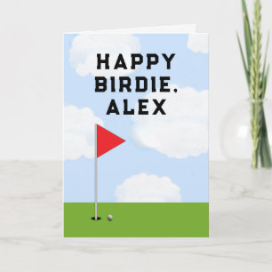 Rolig golf födelsedag kort