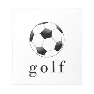 Rolig Golf Fotboll T-Shirt för Sport Anteckningsblock