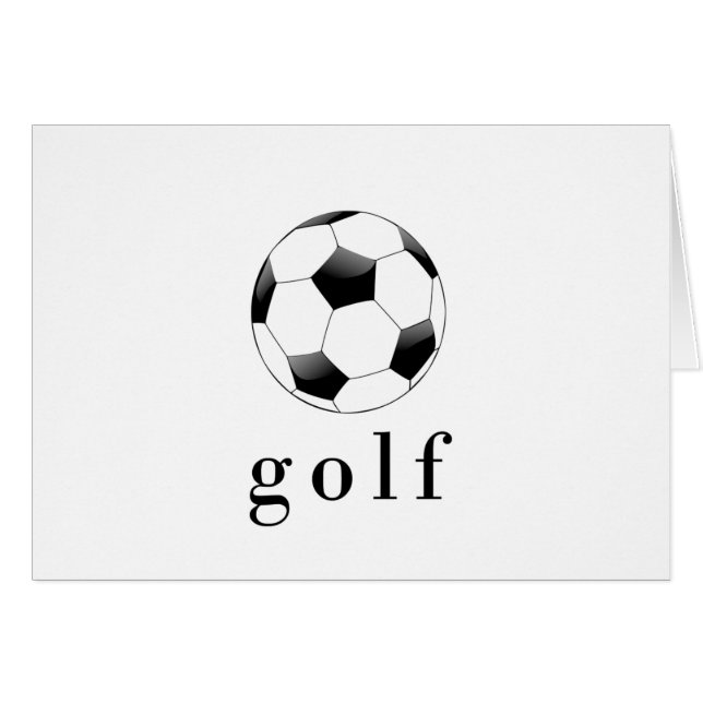 Rolig Golf Fotboll T-Shirt för Sport Hälsningskort (Framsidan Horizontal)
