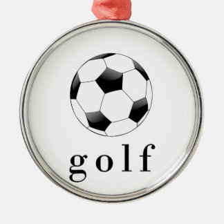 Rolig Golf Fotboll T-Shirt för Sport Julgransprydnad Metall