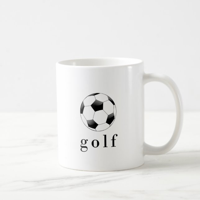 Rolig Golf Fotboll T-Shirt för Sport Kaffemugg (Höger)