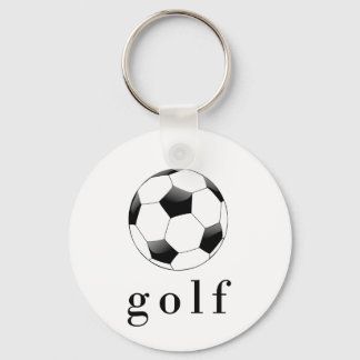 Rolig Golf Fotboll T-Shirt för Sport Nyckelring