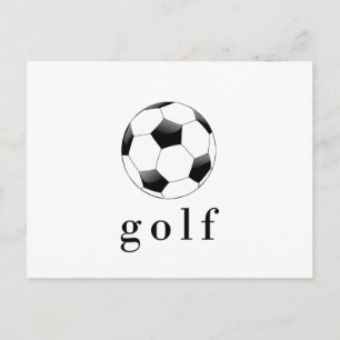 Rolig Golf Fotboll T-Shirt för Sport Vykort
