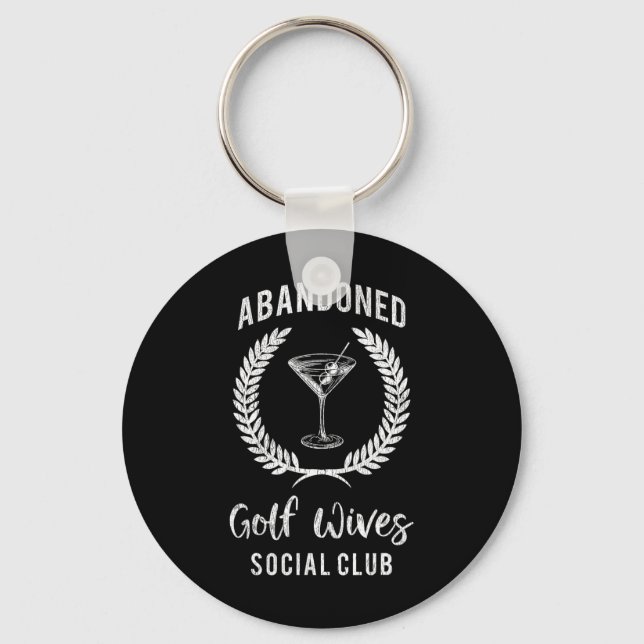 Rolig Golf Fru Golf Mamma Övergivna Golf Fruar Soc Nyckelring (Framsida)