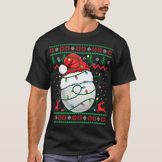Rolig Golf Fula Jul 	 Damers Herrars Golf T Shirt (Framsida)