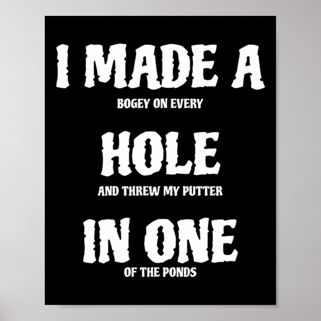 Rolig golf hål-i-ett golf  poster (Framsidan)