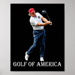 Rolig Golf I Amerika Donald Trump Poster