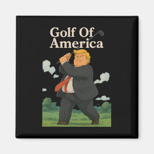 Rolig Golf I Amerika Donald Trump Puns Magnet