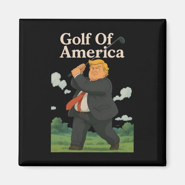 Rolig Golf I Amerika Donald Trump Puns  Magnet (Framsidan)