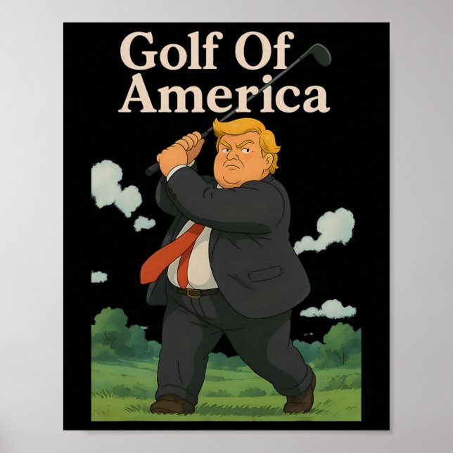 Rolig Golf I Amerika Donald Trump Puns  Poster (Framsidan)