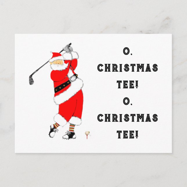 Rolig golf jul helg vykort (Framsida)