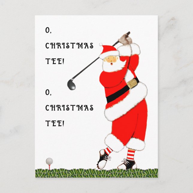 Rolig golf jul helg vykort (Framsida)