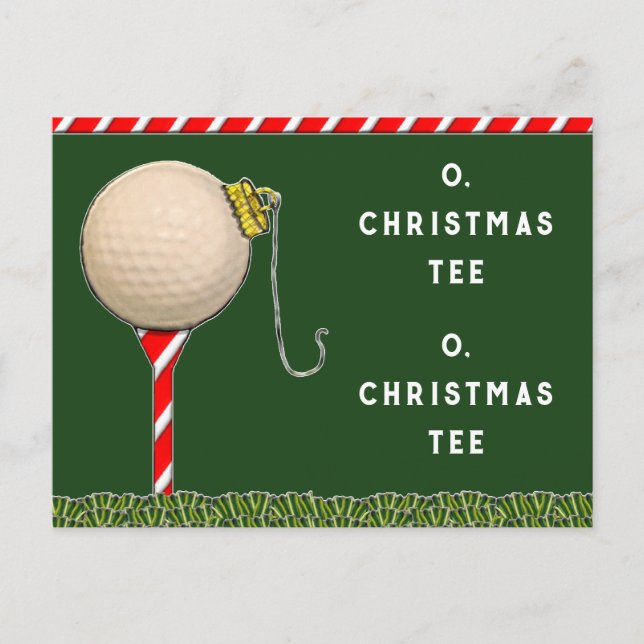 Rolig golf jul helg vykort (Framsida)