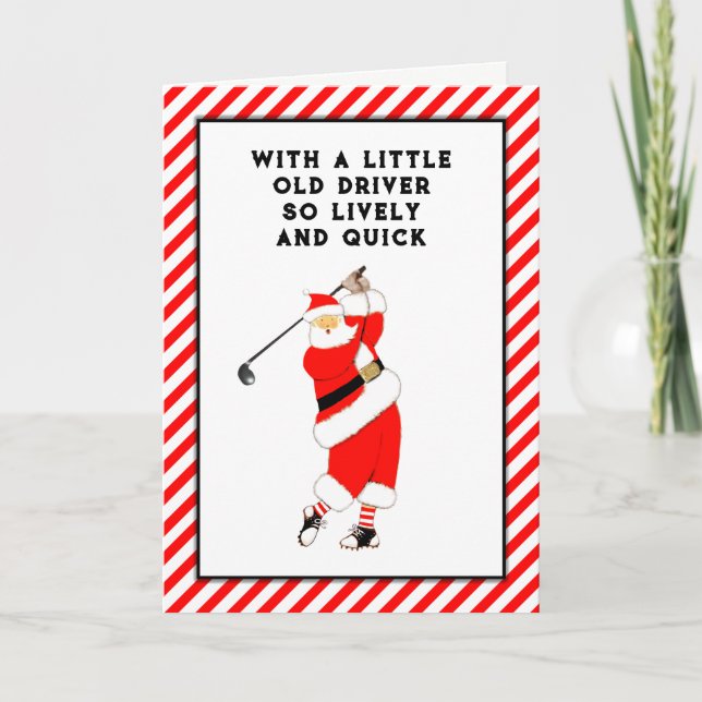 Rolig golf jul helgkort (Framsida)
