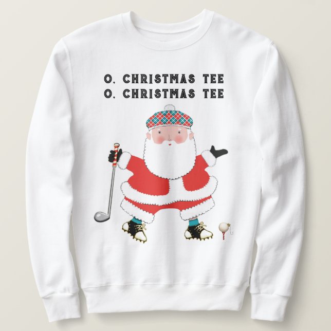 Rolig golf julhelg lång ärmad tröja (Design framsida)