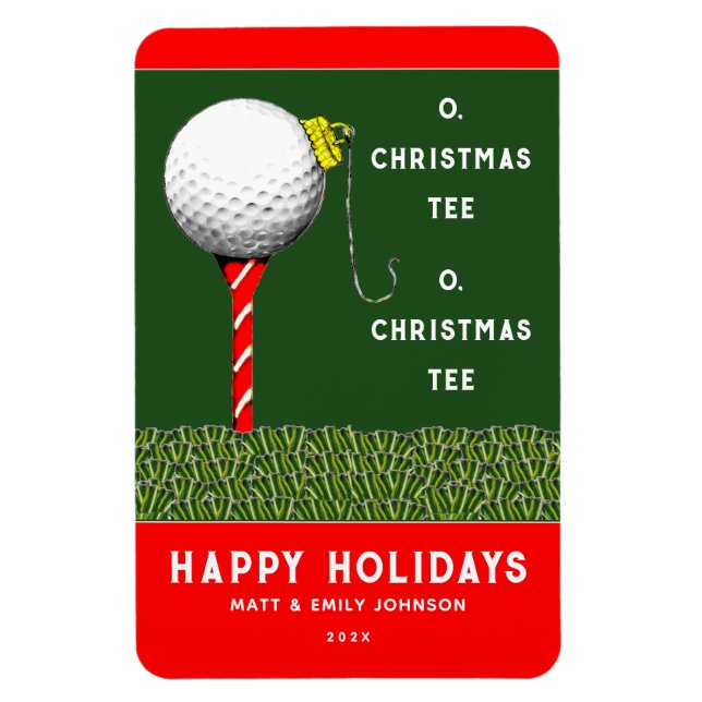 Rolig golf julkort magnet (Vertikal)