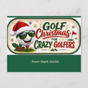 Rolig golf-julsats för golfare helg vykort