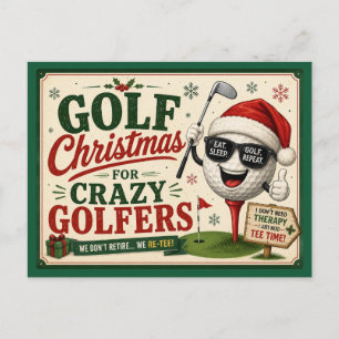 Rolig golf-julsatsning för golfare helg vykort
