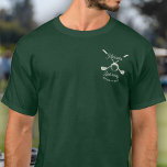 Rolig golf möhippa Sista svängen innan ringen T Shirt<br><div class="desc">Svinga in dig i festen! Den här anpassade möhippa t-shirt med design där fickan skulle vara är rolig,  snygg och perfekt för bröllopsdeltagare på en golfhelg.</div>