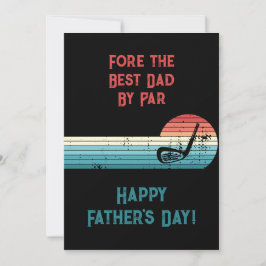 Rolig Golf Pappa Bästa Efter Par Fars Dag Julkort