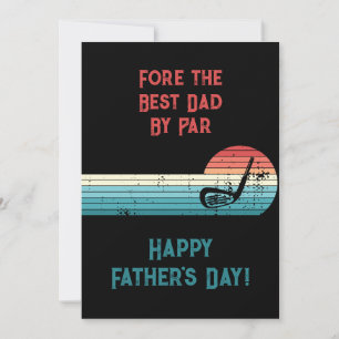 Rolig Golf Pappa Bästa Efter Par Fars Dag Julkort