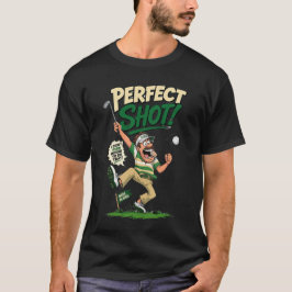 Rolig golf perfekt slag Lucky Golfer Humor T-Shirt