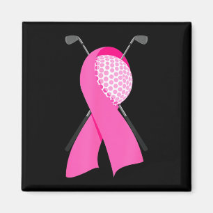 Rolig golf rosa band bröstcancer medvetenhet magnet