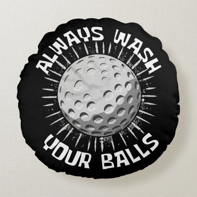 Rolig-golf Rund Kudde (Framsidan)