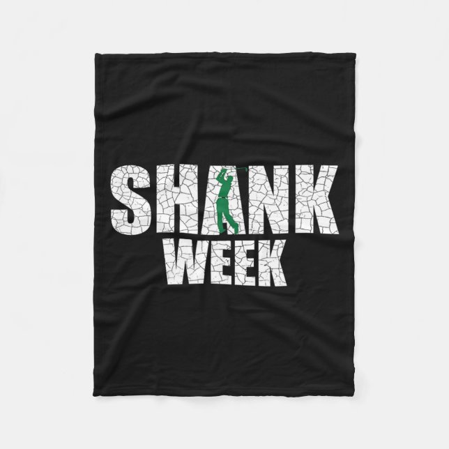 Rolig Golf Shank-vecka T-shirt Fleecefilt (Framsidan)