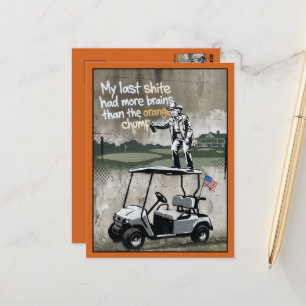 Rolig golf-tema Anti-Trump Vykort