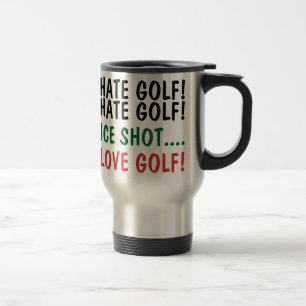 Rolig golfare Jag hatar golf! Jag älskar golf! Resemugg