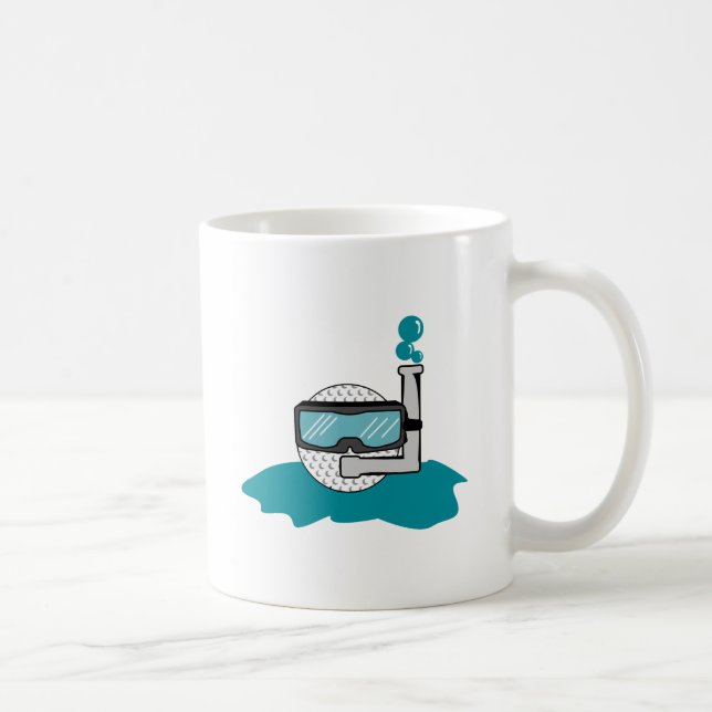 rolig golfboll med snorkel kaffemugg (Höger)