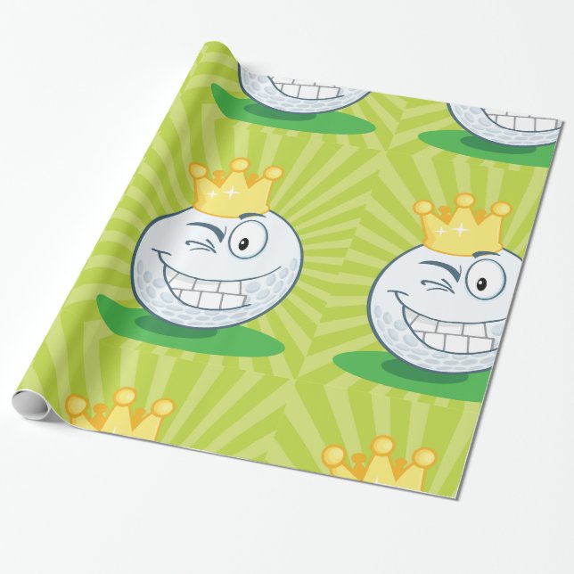 Rolig golfbollkung av golf presentpapper (Utrullad)