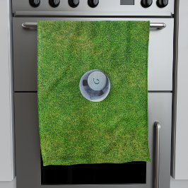 Rolig golfbollmonogram grön kökshandduk