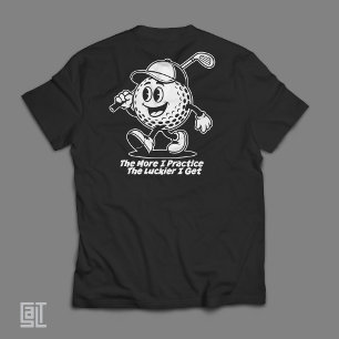 Rolig Golfbollskartong Ju mer jag tränar T Shirt