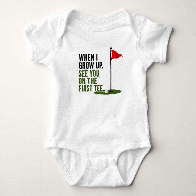Rolig golfcitat för golfbaby t shirt (Framsida)