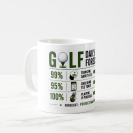Rolig golfcitat väderprognos kaffemugg