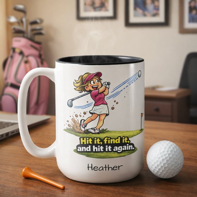 Rolig Golfflicka Fairway Rolig Mugg (Skapare uppladdad)